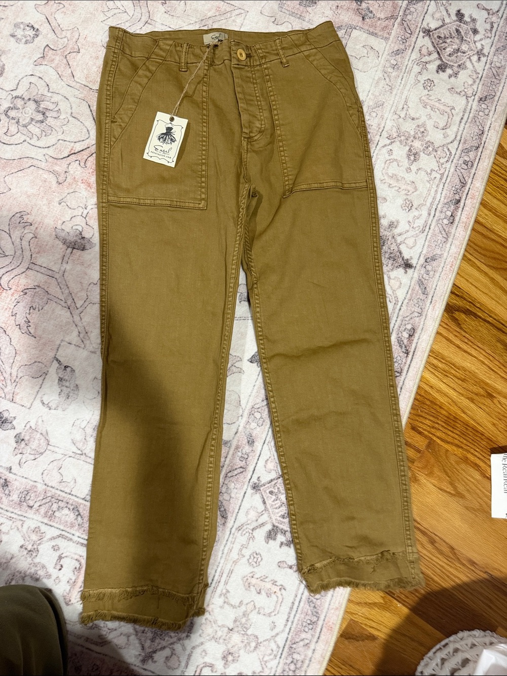 easel Tan Utility High-Waist Pants